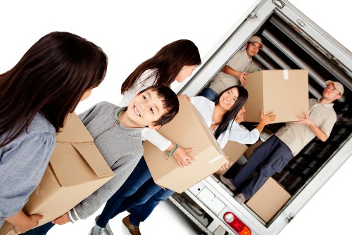 Removal van and recycling sorting in Wandsworth
