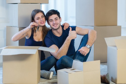 Team of removal specialists beginning a Wandsworth move with careful planning