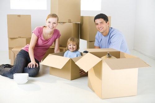 Packing and wrapping household items for a move in Wandsworth