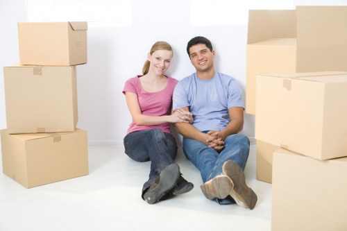 Packing and transport support for a local relocation