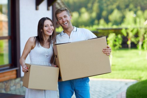 Careful packing of fragile belongings for a local move in Wandsworth