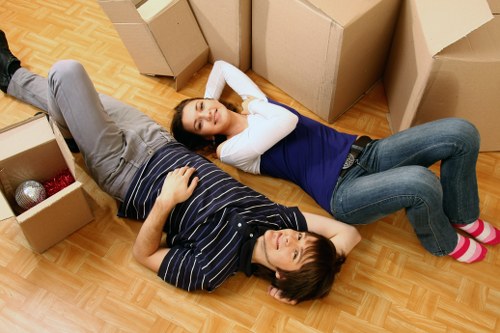 Prepared boxes and furniture ready for same day moving in Wandsworth