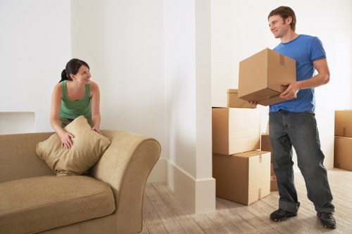 Packing boxes and furniture ready for storage in Wandsworth